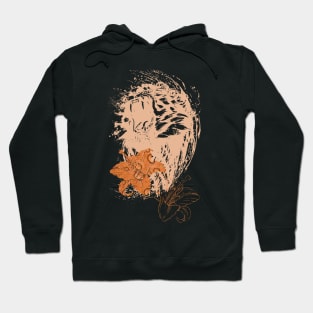 Splash of Ink Water Tiger with Orange Lily Hoodie